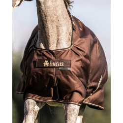 Coperta Bucas Irish Turnout 300 g con copricollo Espresso Marrone Coperta Bucas Irish Turnout 300 g con copricollo Espresso Marrone