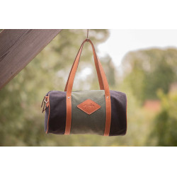 Borsa Pénélope Canvas Bowl Verde / nero