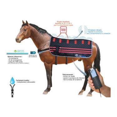 E.Ziback Pro copertura massaggiante vibrante e riscaldante per cavalli E.Ziback Pro copertura massaggiante vibrante e riscaldante per cavalli