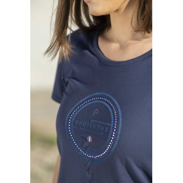 T-shirt Equithème Anna maniche corte Blu navy