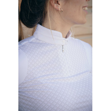 Polo da concorso Siviglia Pénélope maniche lunghe Bianco