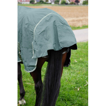 Coperta Equithème Tyrex 600D riciclata Verde Coperta Equithème Tyrex 600D riciclata Verde