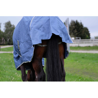 Coperta Equithème Tyrex 600D riciclata Blu navy