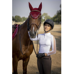 Polo Equithème Pekin maniche lunghe Bianco