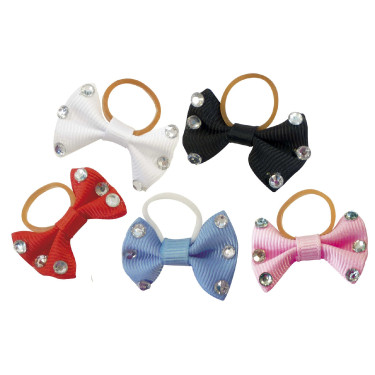 Fiocchi per trecce Equithème con strass trasparenti Fiocchi per trecce Equithème con strass trasparenti