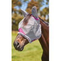 Maschera anti-mosche Weatherbeeta ComFiTec Deluxe Durable Mesh con orecchie Grigio / viola