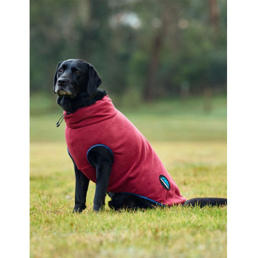 Coperta per cane Weatherbeeta in pile ComFiTec Bordeaux / blu navy
