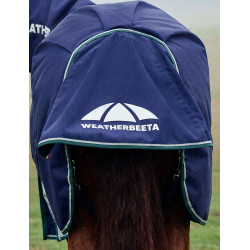 Coperta Weatherbeeta ComFiTec Dynamic Turnout 220g con collo staccabile Blu marino / verde foresta
