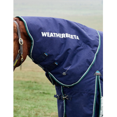 Coperta Weatherbeeta ComFiTec Dynamic Turnout 220g con collo staccabile Blu marino / verde foresta Coperta Weatherbeeta ComFiTec Dynamic Turnout 220g con collo staccabile Blu marino / verde foresta