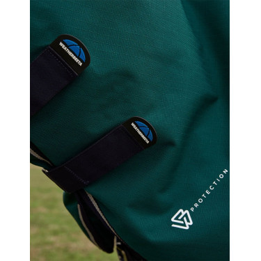 Coperta Weatherbeeta ComFiTec Dynamic Turnout 220g con collo staccabile Verde foresta / blu navy