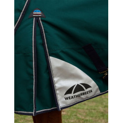 Coperta Weatherbeeta ComFiTec Dynamic Turnout 220g con collo staccabile Verde foresta / blu navy