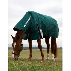 Coperta Weatherbeeta ComFiTec Dynamic Turnout 220g con collo staccabile Verde foresta / blu navy