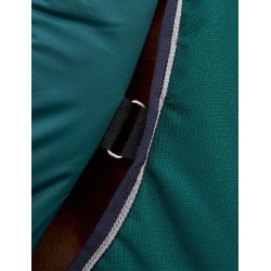 Coperta Weatherbeeta ComFiTec Dynamic Turnout 220g con collo staccabile Verde foresta / blu navy