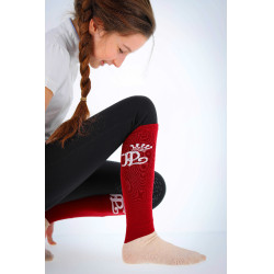 Calzino Pénélope Concorso Rosso / crema Calzino Pénélope Concorso Rosso / crema