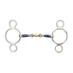 Filet a 2 anelli rame blu Shires Filet a 2 anelli rame blu Shires