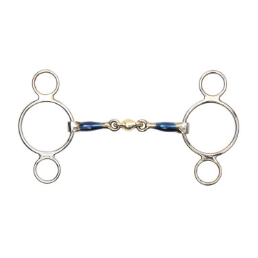 Filet a 2 anelli rame blu Shires Filet a 2 anelli rame blu Shires