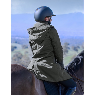 Giacca lunga impermeabile da donna Weatherbeeta Verde mezzanotte