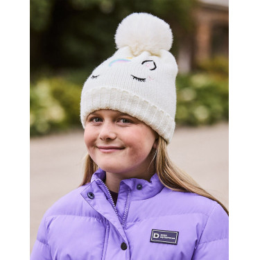 Cuffia Unicorno Dublin ricamata per bambini Bianco Cuffia Unicorno Dublin ricamata per bambini Bianco
