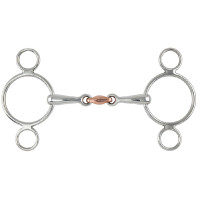 Mors 2 anneaux cuivre Lozenge Gag Shires Acier inoxydable Mors 2 anneaux cuivre Lozenge Gag Shires Acier inoxydable