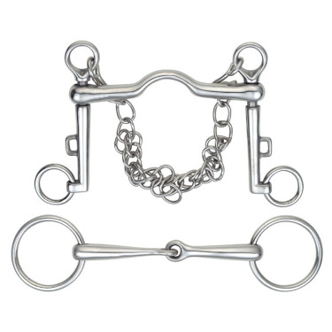 Set morso da filetto Shires Acciaio inossidabile Set morso da filetto Shires Acciaio inossidabile