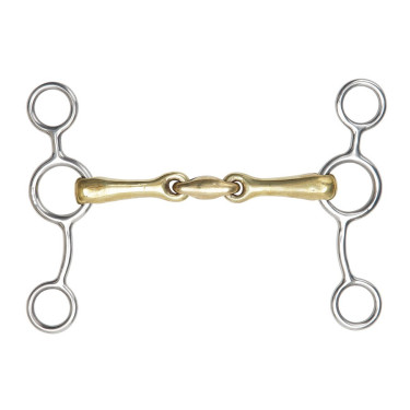 Morso americano equitazione doppio snodo in ottone Shires Morso americano equitazione doppio snodo in ottone Shires