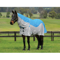 Coperta antimosche e impermeabile Weatherbeeta ComFiTec Dual Shield con collo staccabile Blu / grigio