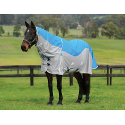 Coperta antimosche e impermeabile Weatherbeeta ComFiTec Dual Shield con collo staccabile Blu / grigio