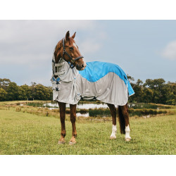 Coperta antimosche e impermeabile Weatherbeeta ComFiTec Dual Shield con collo staccabile Blu / grigio Coperta antimosche e impermeabile Weatherbeeta ComFiTec Dual Shield con collo staccabile Blu / grigio