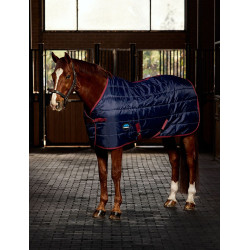 Coperta da stalla Weatherbeeta ComFiTec 210D Channel 100 g Blu navy / bordeaux