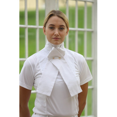 Cravatta da dressage da annodare Shires Bianco Cravatta da dressage da annodare Shires Bianco