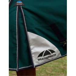 Coperta Weatherbeeta ComFiTec Plus Dynamic Turnout 100 g collo alto Verde foresta / blu navy