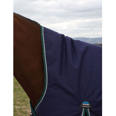 Coperta Weatherbeeta ComFiTec Plus Dynamic Turnout 100 g collo alto Blu marino / verde foresta