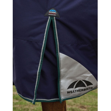 Coperta Weatherbeeta ComFiTec Plus Dynamic Turnout 100 g collo alto Blu marino / verde foresta