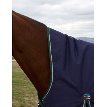 Coperta Weatherbeeta ComFiTec Plus Dynamic Turnout 220 g collo alto Blu marino / verde foresta