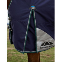 Coperta Weatherbeeta ComFiTec Plus Dynamic Turnout 220 g collo alto Blu marino / verde foresta