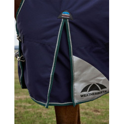 Coperta Weatherbeeta ComFiTec Plus Dynamic Turnout 220 g collo alto Blu marino / verde foresta