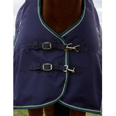 Coperta Weatherbeeta ComFiTec Plus Dynamic Turnout 220 g collo alto Blu marino / verde foresta