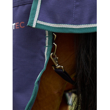Coperta Weatherbeeta ComFiTec Plus Dynamic Turnout 220 g collo alto Blu marino / verde foresta