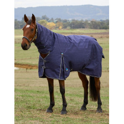 Coperta Weatherbeeta ComFiTec Prelim Turnout Combo 220 g Coperta in rilievo blu navy Blu marino