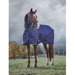 Coperta Weatherbeeta ComFiTec Prelim Turnout Combo 220 g Coperta in rilievo blu navy Blu marino