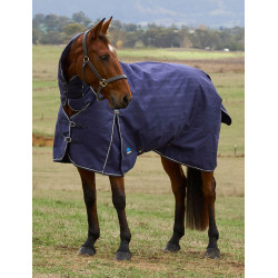 Coperta Weatherbeeta ComFiTec Prelim Turnout Combo 220 g Coperta in rilievo blu navy Blu marino