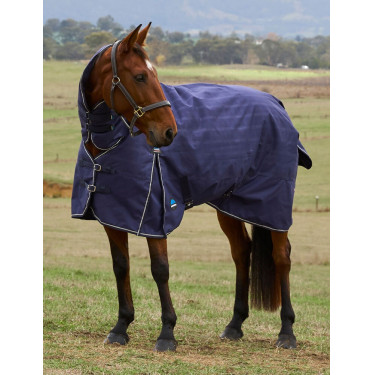 Coperta Weatherbeeta ComFiTec Prelim Turnout Combo 220 g Coperta in rilievo blu navy Blu marino