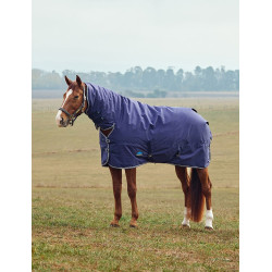 Coperta Weatherbeeta ComFiTec Tyro Turnout 220 g Combo collo integrato Blu navy / antracite Blu marino