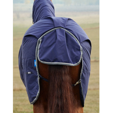 Coperta Weatherbeeta ComFiTec Tyro Turnout 220 g Combo collo integrato Blu navy / antracite Blu marino