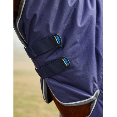 Coperta Weatherbeeta ComFiTec Tyro Turnout 50g Combo collo integrale Blu navy / antracite Coperta Weatherbeeta ComFiTec Tyro Turnout 50g Combo collo integrale Blu navy / antracite
