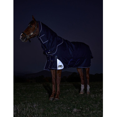 Coperta Weatherbeeta ComFiTec Ultra Turnout 220 g con collo staccabile Marina Blu marino