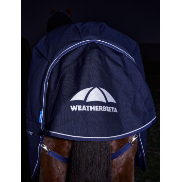 Coperta Weatherbeeta ComFiTec Ultra Turnout 220 g con collo staccabile Marina Blu marino