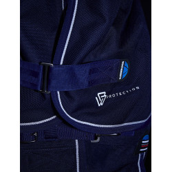 Coperta Weatherbeeta ComFiTec Ultra Turnout 220 g con collo staccabile Marina Blu marino