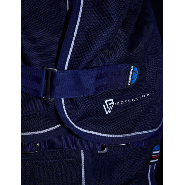 Coperta Weatherbeeta ComFiTec Ultra Turnout 220 g con collo staccabile Marina Blu marino