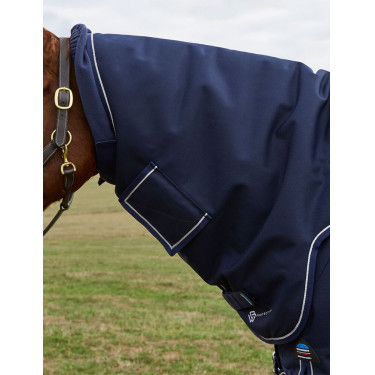 Coperta Weatherbeeta ComFiTec Ultra Turnout 220 g con collo staccabile Marina Blu marino